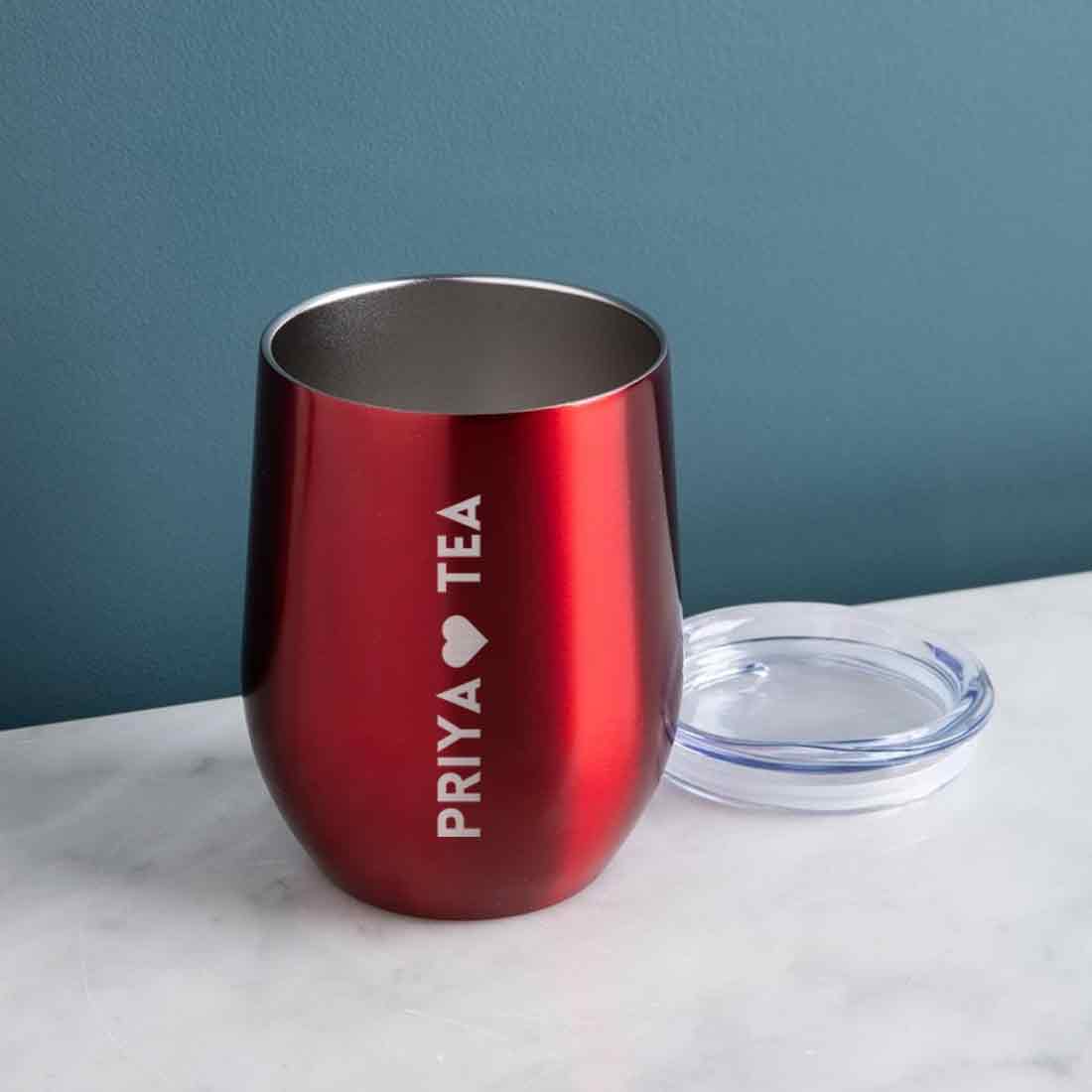 Personalised Coffee Mug With Lid Engraved Stainless Steel Travel Mug Cup (350 ML) - Tea Lover - Image 22