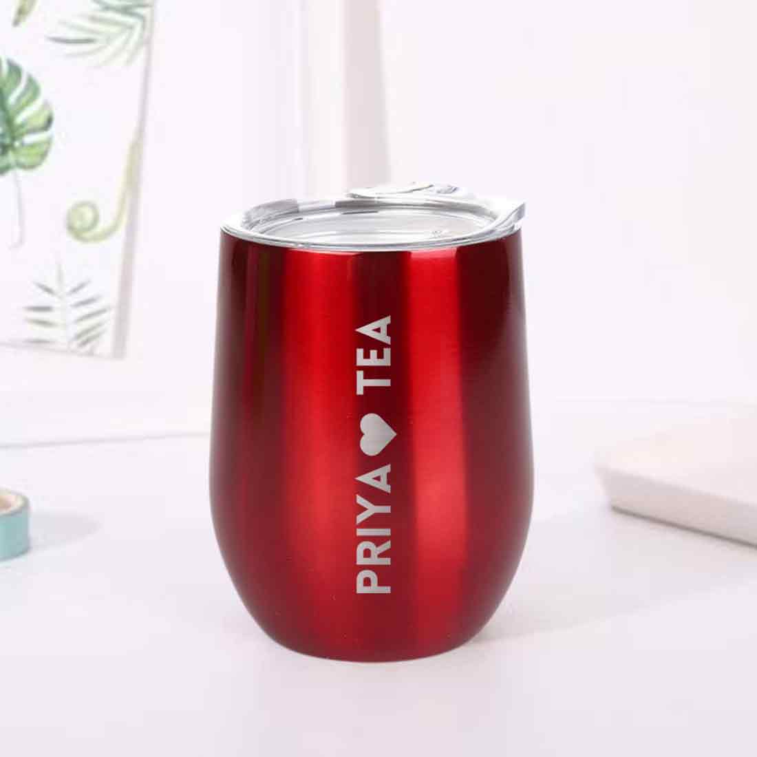 Personalised Coffee Mug With Lid Engraved Stainless Steel Travel Mug Cup (350 ML) - Tea Lover - Image 23