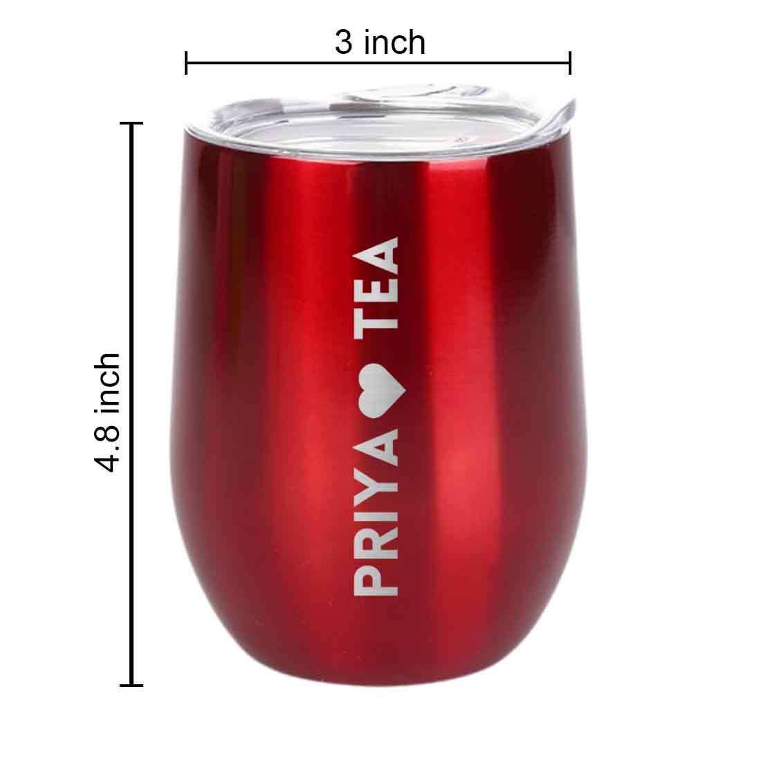 Personalised Coffee Mug With Lid Engraved Stainless Steel Travel Mug Cup (350 ML) - Tea Lover - Image 24