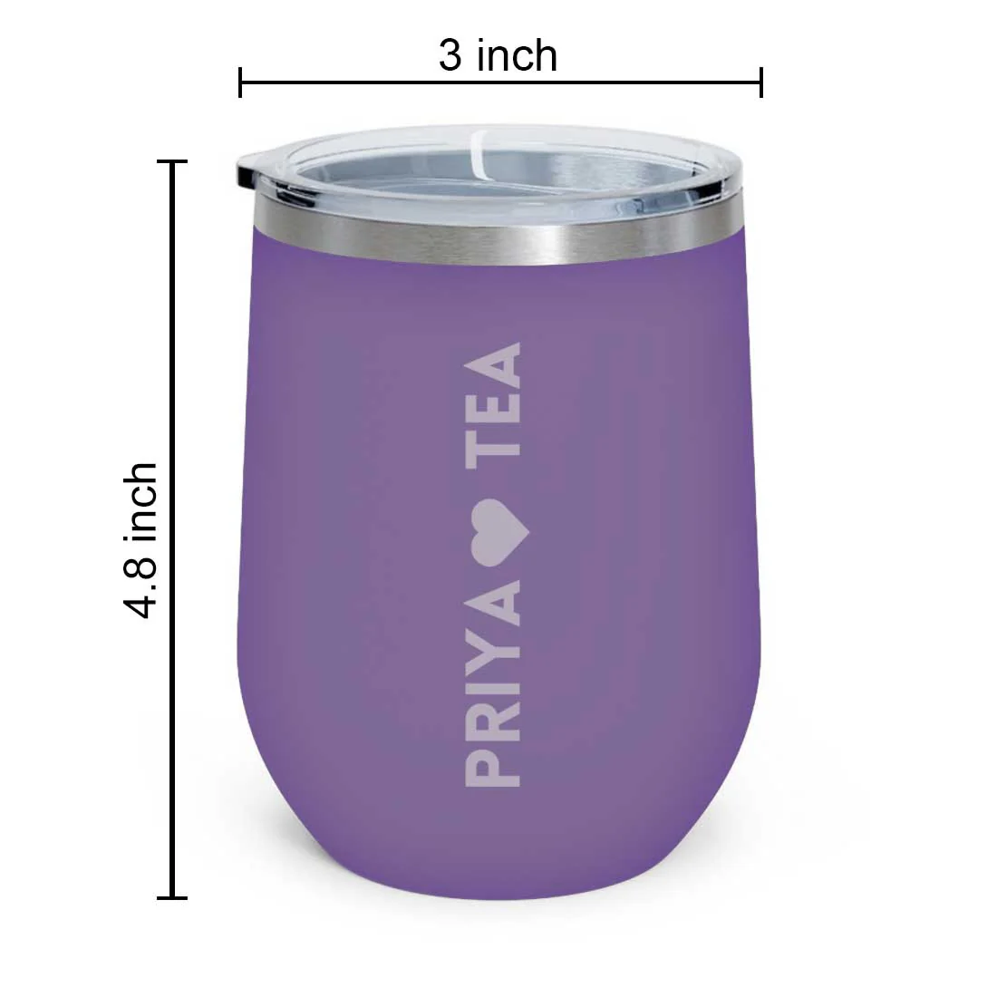 Personalised Coffee Mug With Lid Engraved Stainless Steel Travel Mug Cup (350 ML) - Tea Lover - Image 5