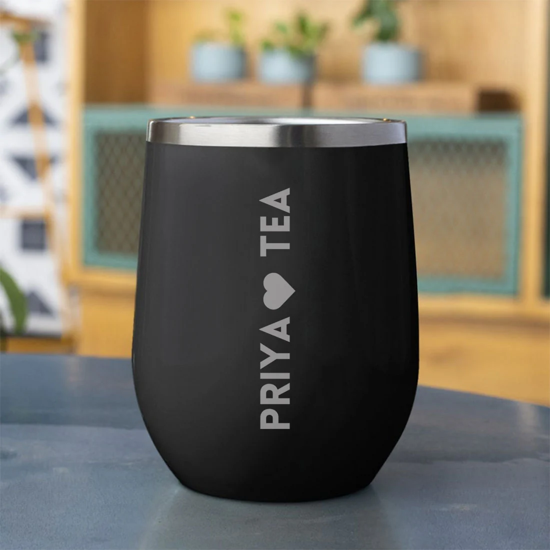 Personalised Coffee Mug With Lid Engraved Stainless Steel Travel Mug Cup (350 ML) - Tea Lover - Image 6