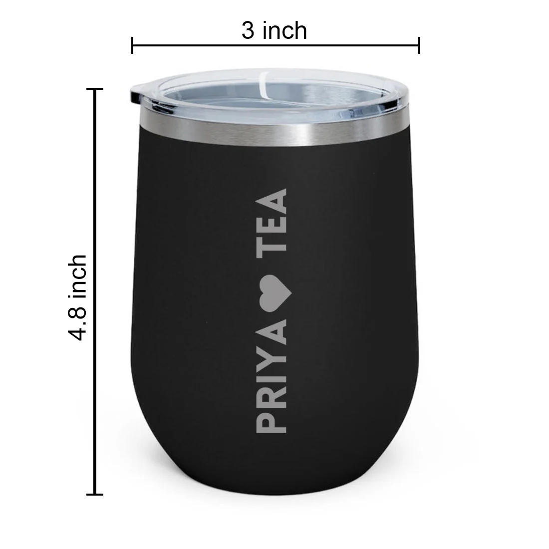 Personalised Coffee Mug With Lid Engraved Stainless Steel Travel Mug Cup (350 ML) - Tea Lover - Image 8
