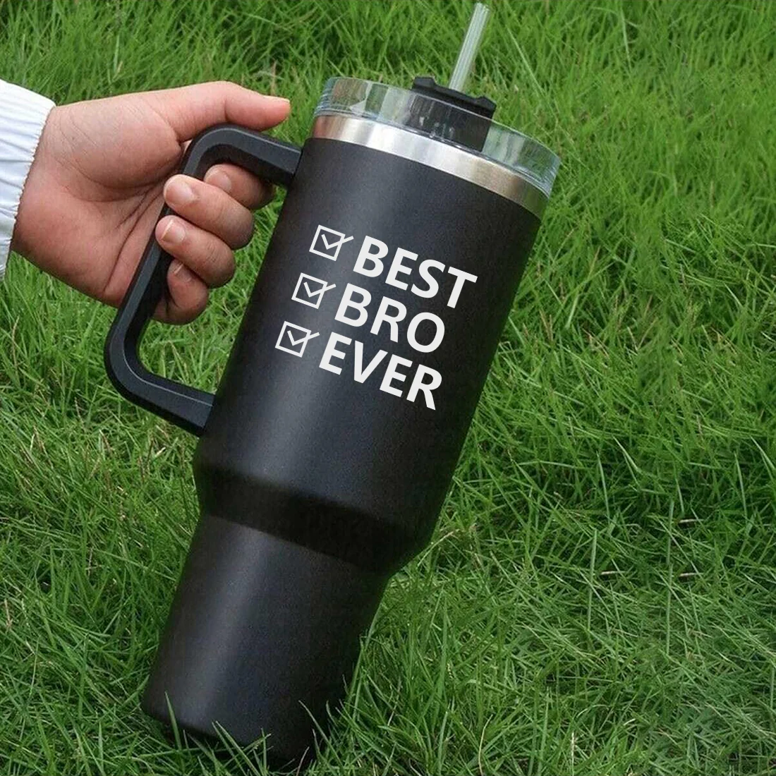 Coffee Tumbler 1200ml Presents for Brother - Large Insulated Travel Mug Raksha Bandhan Gift - Image 4