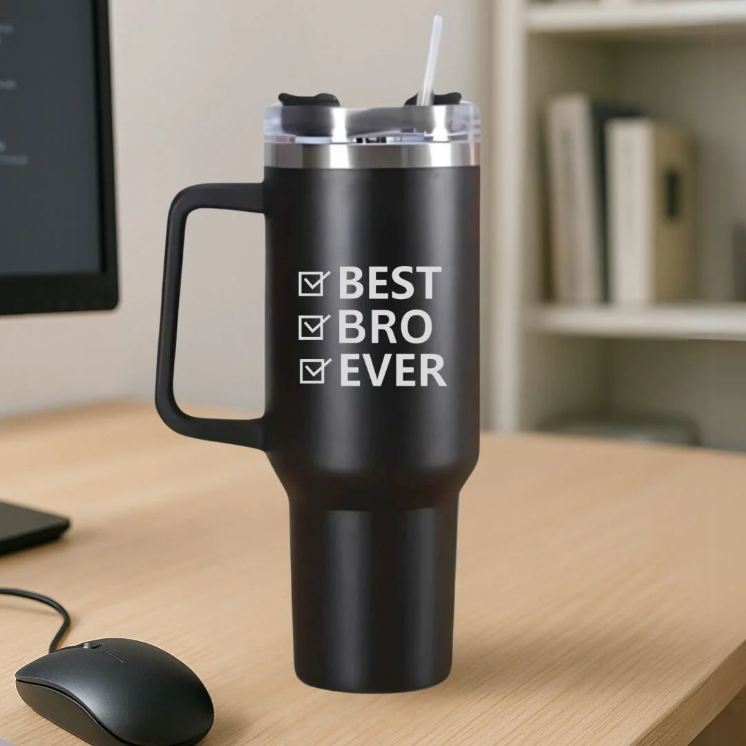 Coffee Tumbler 1200ml Presents for Brother - Large Insulated Travel Mug Raksha Bandhan Gift - Image 7