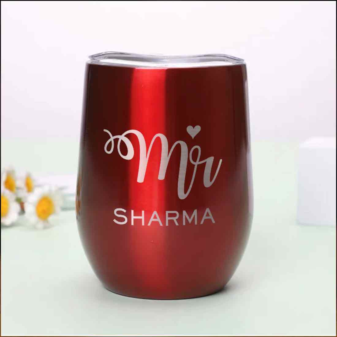 Customised Stainless Steel Coffee Tumbler With Lid for Travelling (350 ML)- MR - Image 22