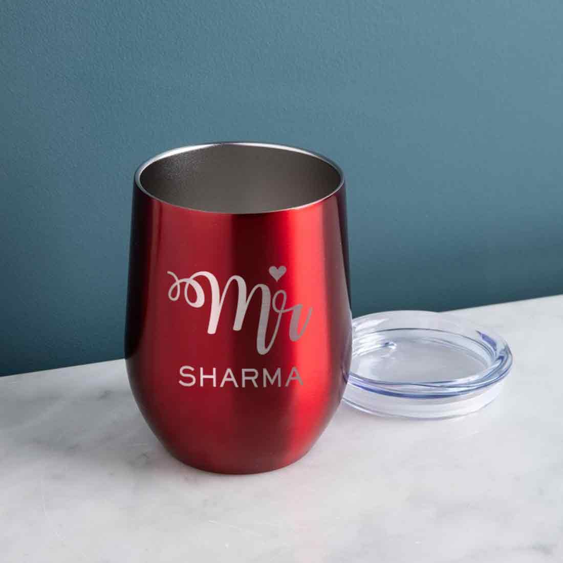 Customised Stainless Steel Coffee Tumbler With Lid for Travelling (350 ML)- MR - Image 23