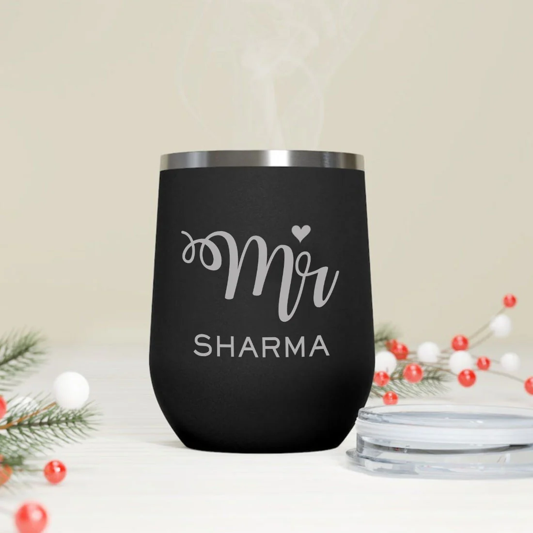 Customised Stainless Steel Coffee Tumbler With Lid for Travelling (350 ML)- MR - Image 5