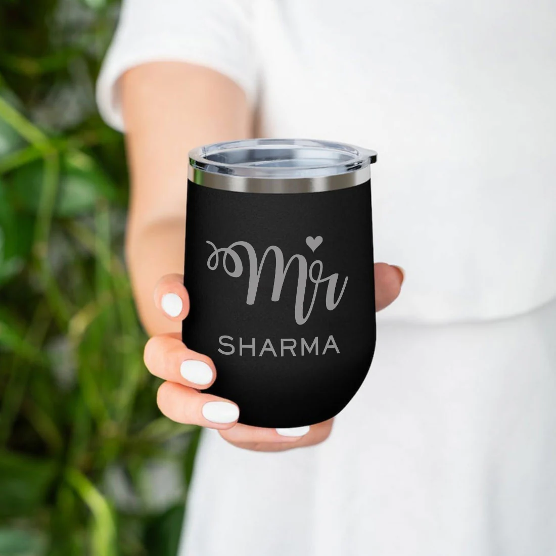 Customised Stainless Steel Coffee Tumbler With Lid for Travelling (350 ML)- MR - Image 8