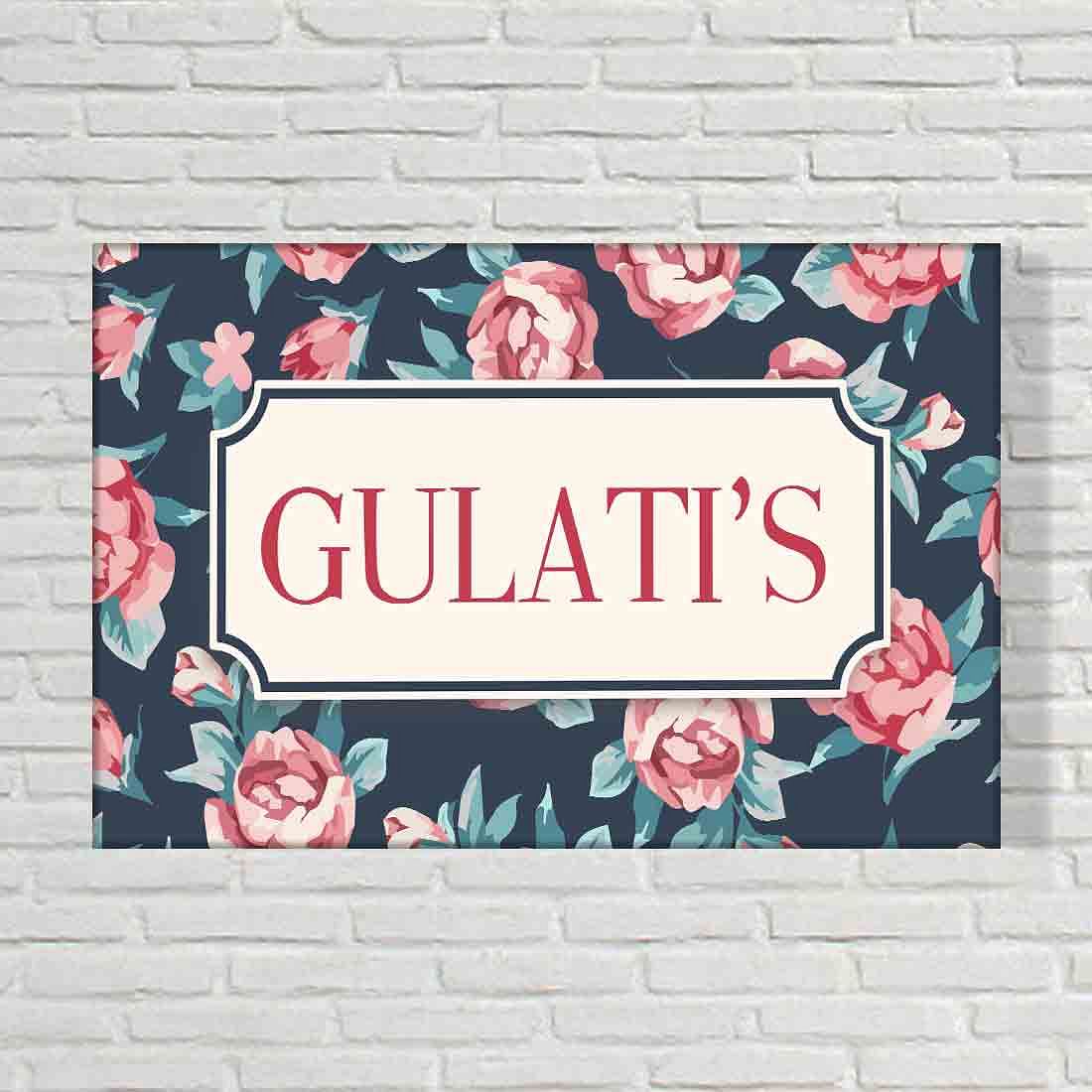 Personalized Hanging Name Plates for Home Door Name Plate - Roses - Image 2
