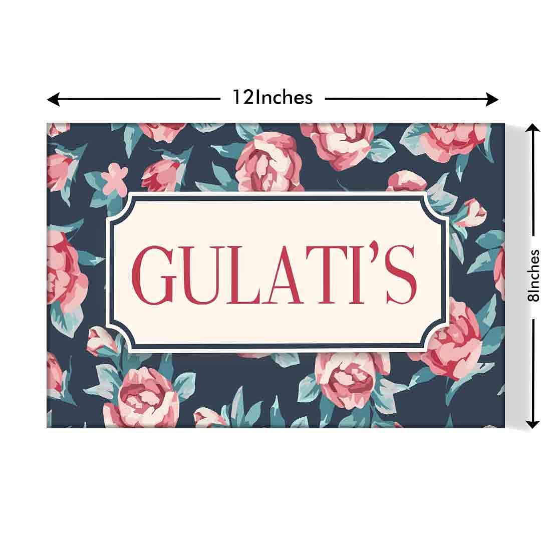 Personalized Hanging Name Plates for Home Door Name Plate - Roses - Image 3