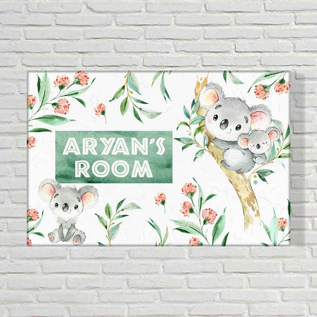 Nutcase Personalized Kids Baby Room Door Sign/Name Plate/Wall Plaque - Screws Included - 12"x8" - Koala - Image 2