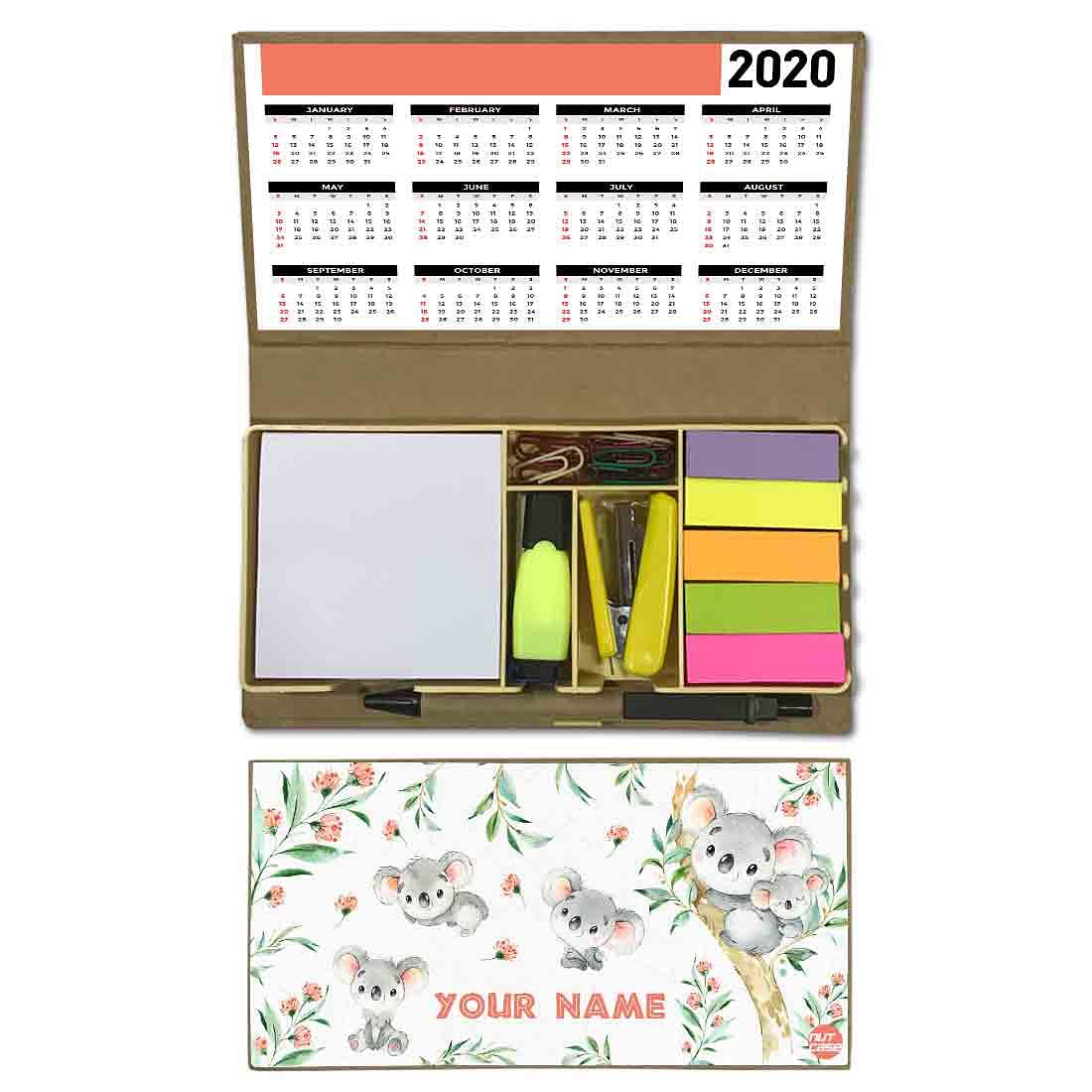 Beautiful Custom Stationery Kit Box Organizer - Cute Koala