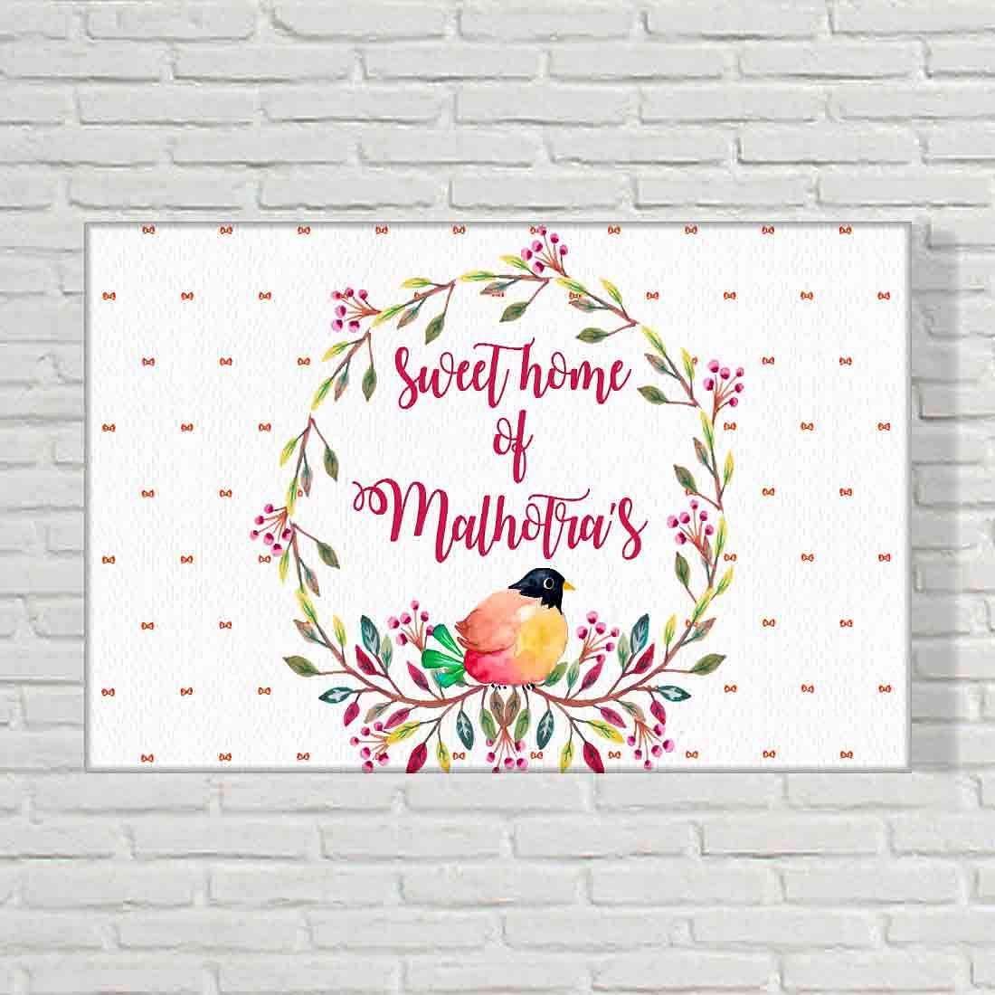 Beautiful Floral Personalized Door Plate Design - Tiara Style - Image 2