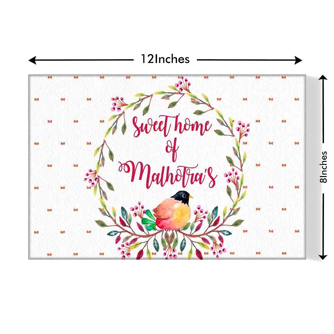 Beautiful Floral Personalized Door Plate Design - Tiara Style - Image 3