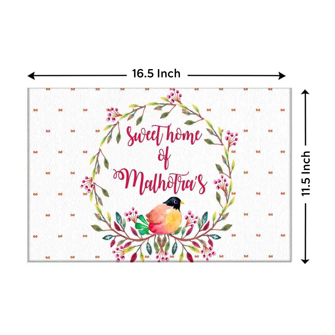Beautiful Floral Personalized Door Plate Design - Tiara Style - Image 6