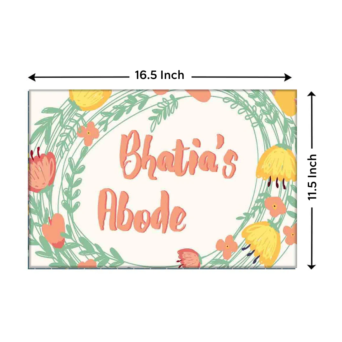 Beautiful Personalized Name Plate for House Entrance - Floral - Image 7
