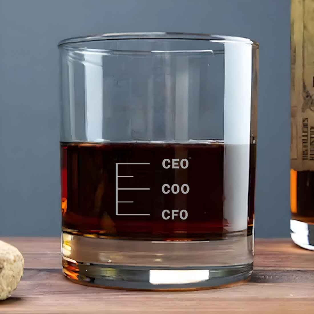 Engraving Drinking Whisky Glass for Scotch Cocktails - CEO COO CFO - Image 2