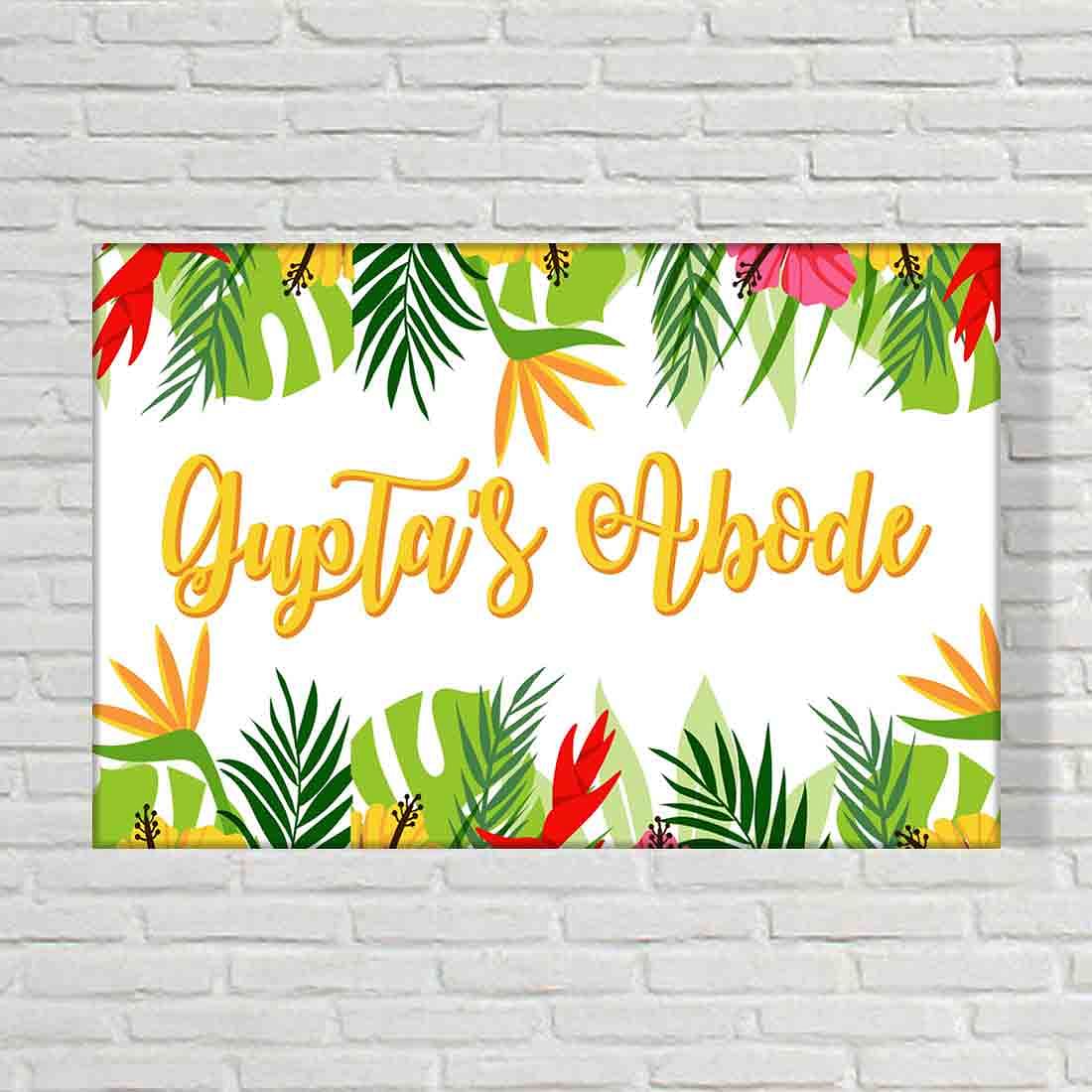 Customized Home Name Plate-Yellow Hibiscus - Image 2
