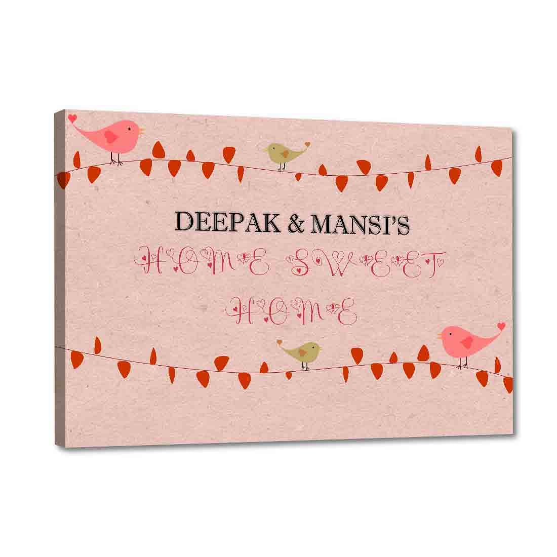 Cute Personalized Name Plate for House Door - Donuts