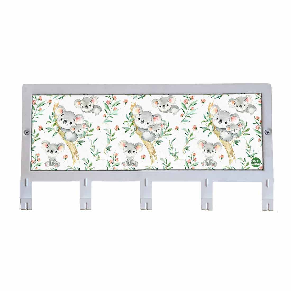 Nutcase Designer Cloth and Bath Robe Towel Hooks Door Wall Hanger Holder Rack for Hanging Clothes Bags - Cute Koala