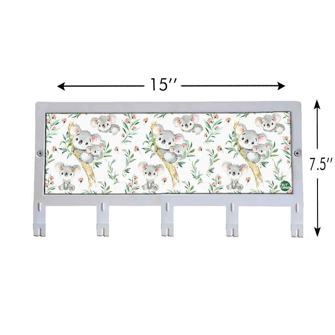 Nutcase Designer Cloth and Bath Robe Towel Hooks Door Wall Hanger Holder Rack for Hanging Clothes Bags - Cute Koala - Image 3