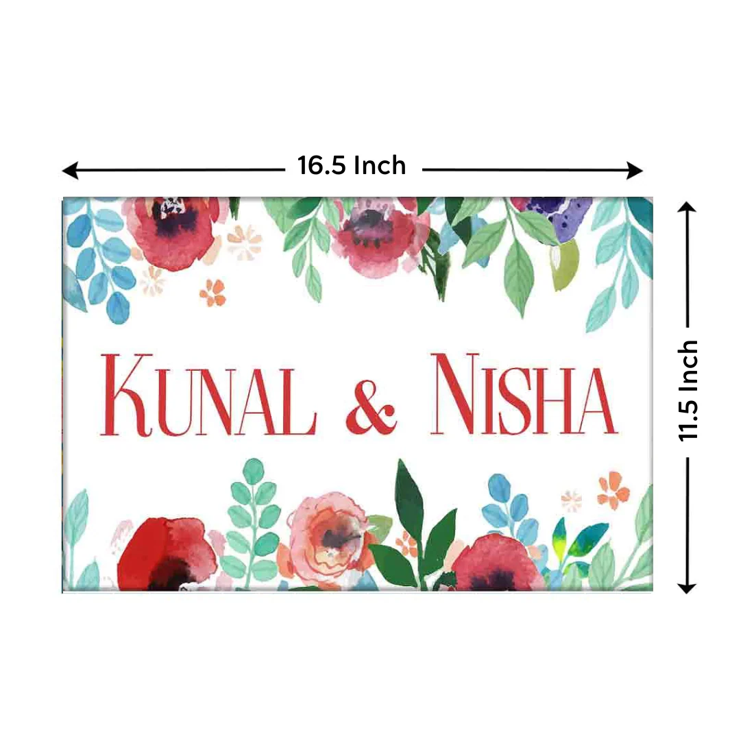 Custom-Made Name Plate for Home - Watercolor Flowers - Image 6