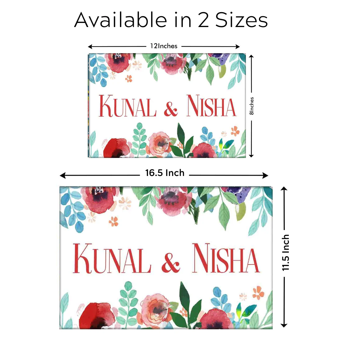 Custom-Made Name Plate for Home - Watercolor Flowers - Image 7