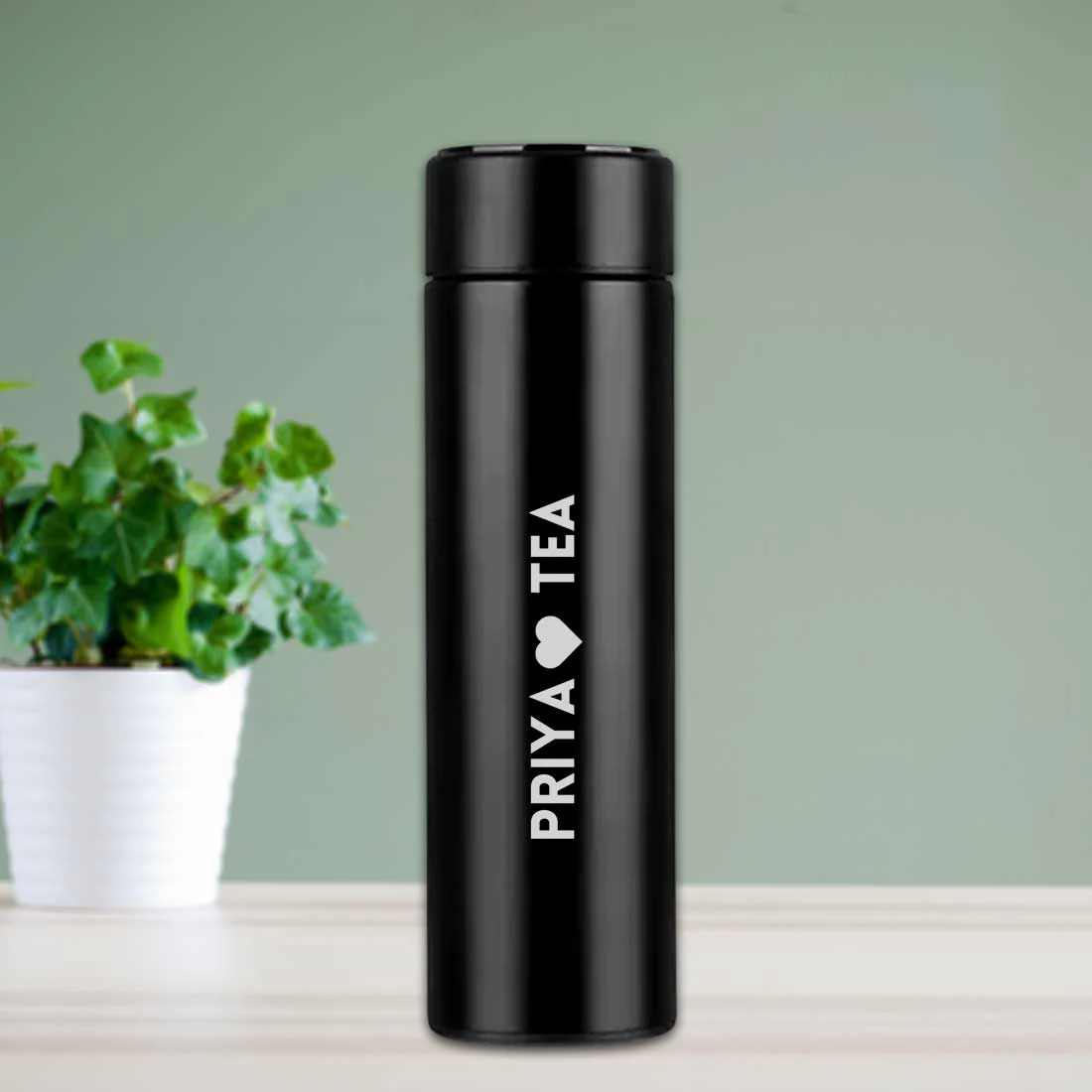 Custom Flask Thermos Bottle for Tea With LED Display Engraved Name - TEA - Image 13