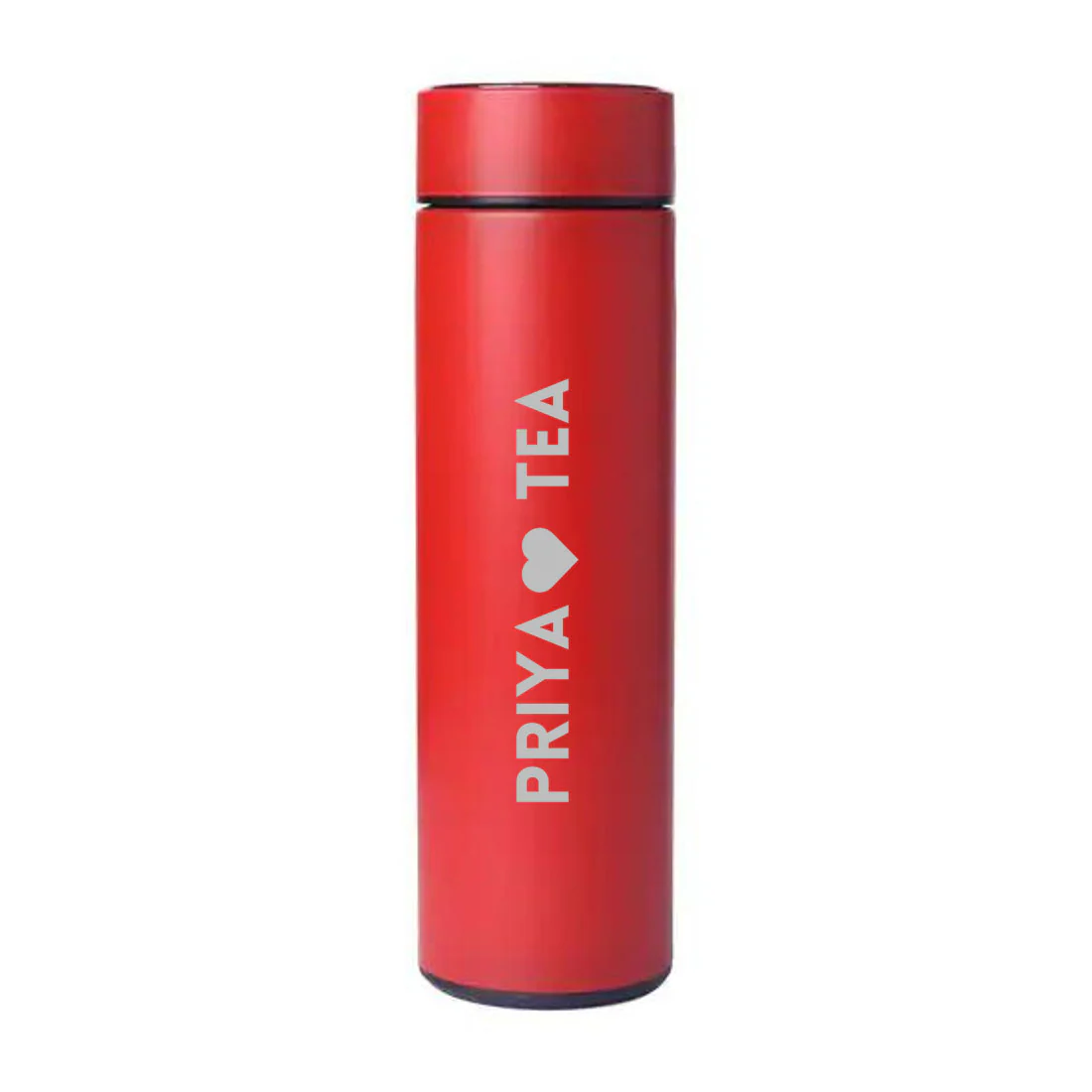 Custom Flask Thermos Bottle for Tea With LED Display Engraved Name - TEA - Image 2