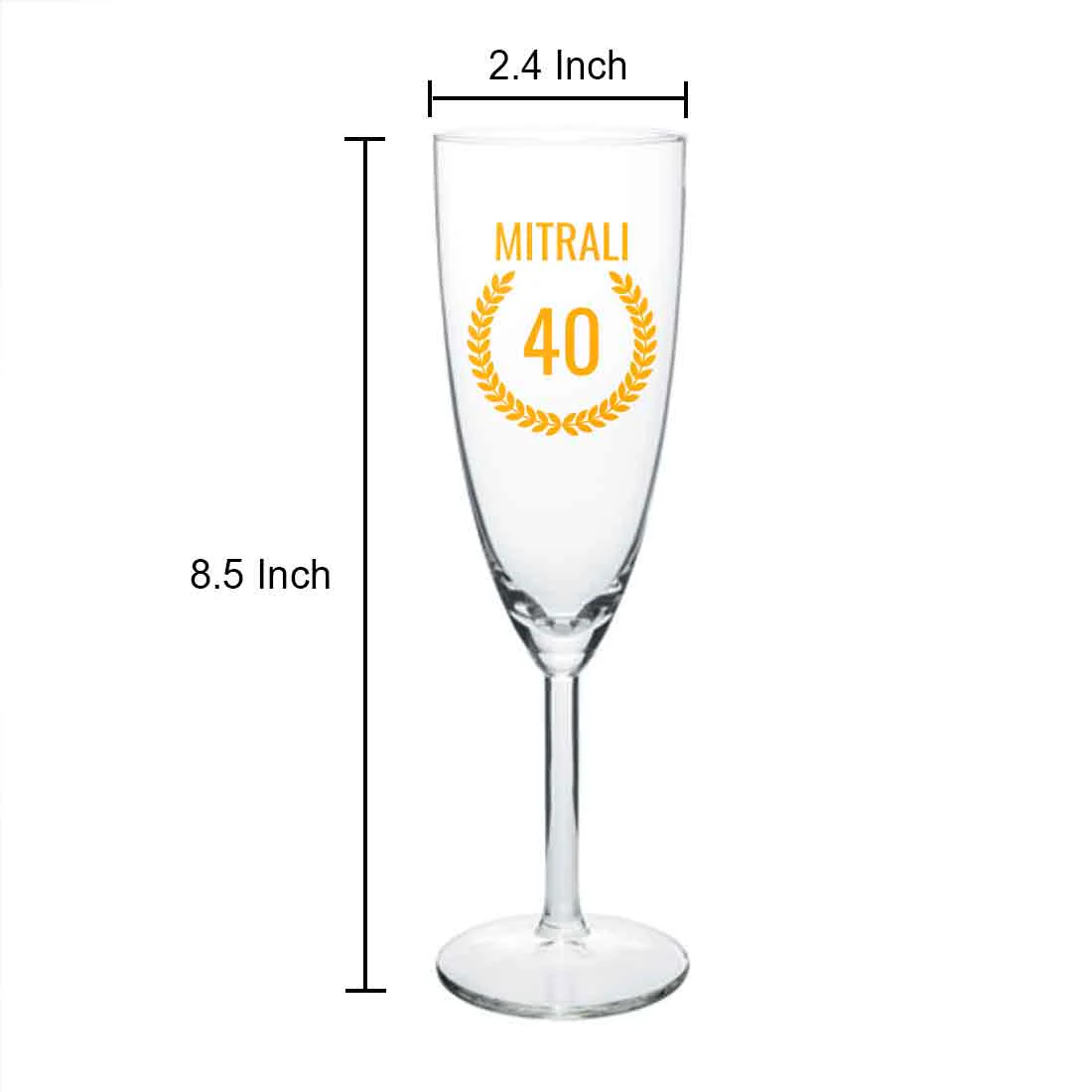 Custom Champagne Glass 40th Birthday Ideas For Women- Add Any Number - Image 5