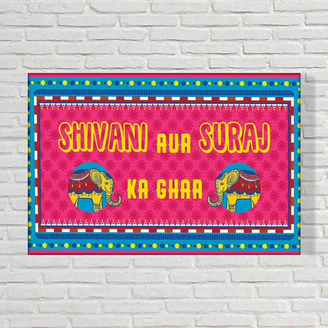Sweet Personalize Door Name Plate - Classic Frame Pink - Image 2