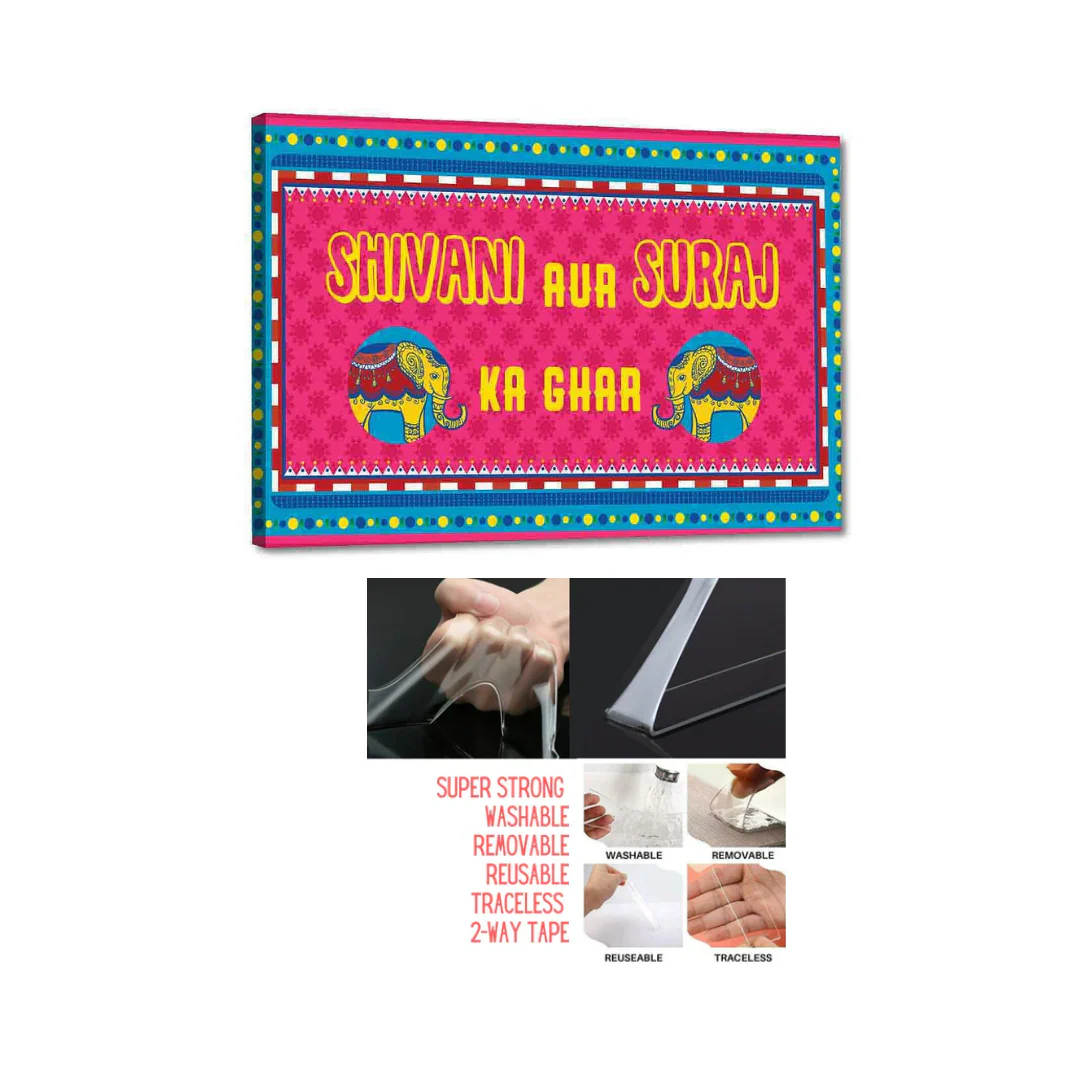Sweet Personalize Door Name Plate - Classic Frame Pink - Image 5