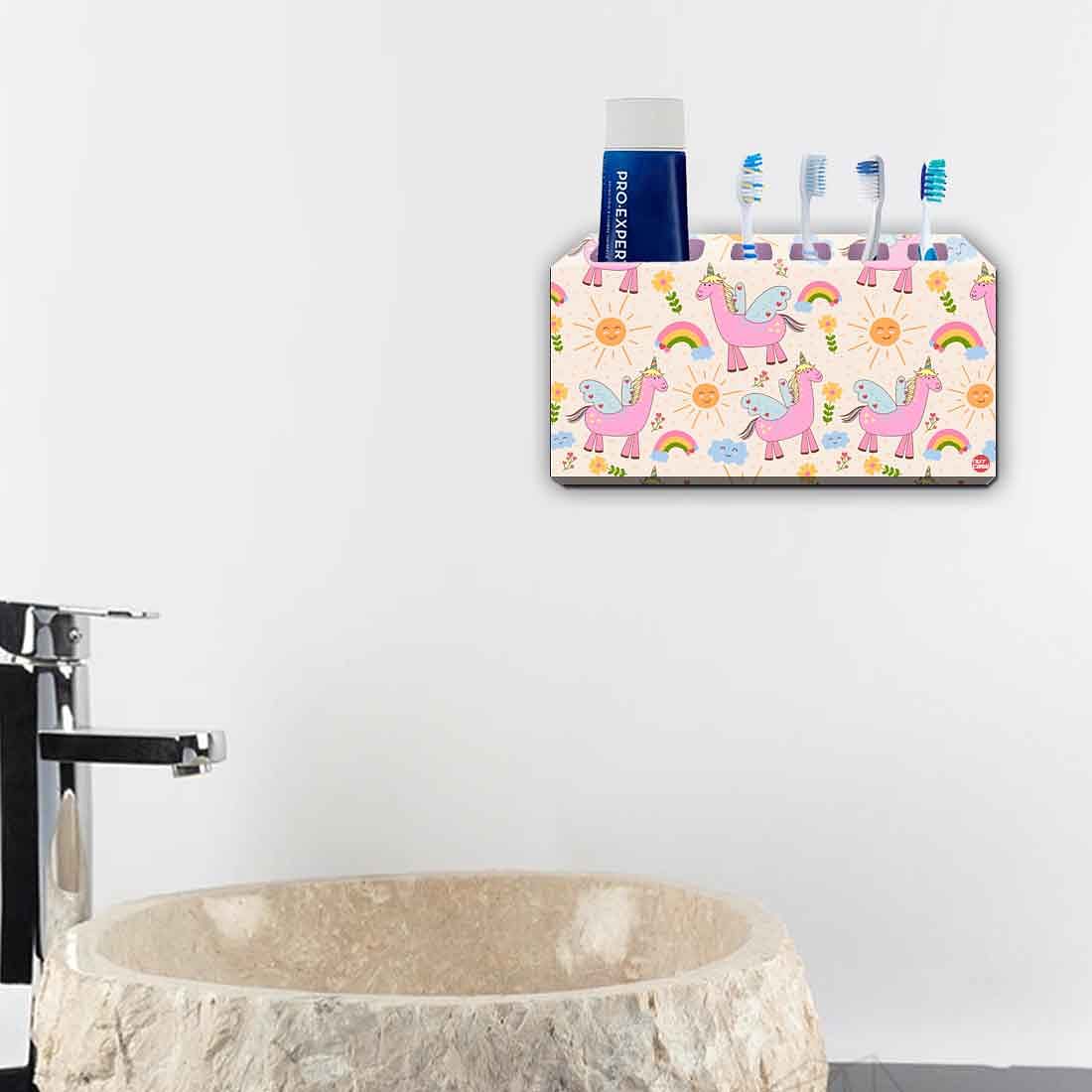 Cute Kids Toothbrush Holder for Bathroom - Pink Unicorn - Image 2