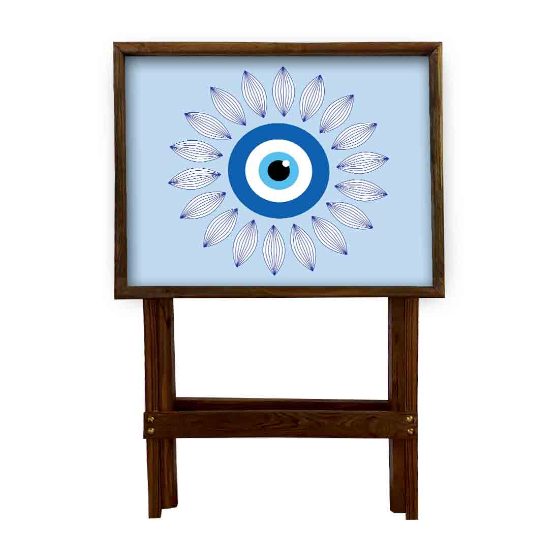 Folding TV Tray Table for Eating Breakfast Serving Table - Evil Eye Protector - Image 12