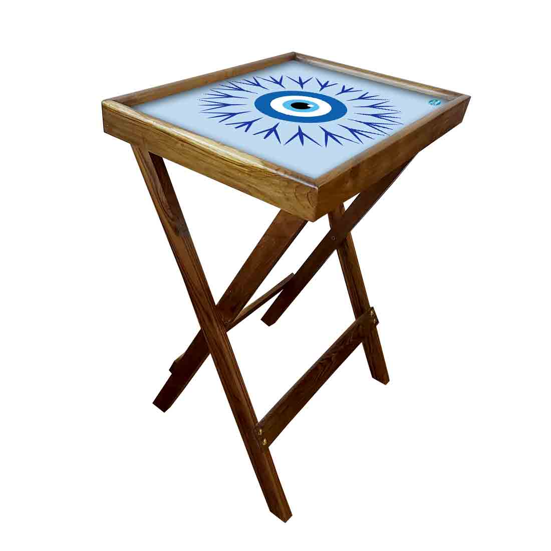Folding TV Tray Table for Eating Breakfast Serving Table - Evil Eye Protector - Image 15