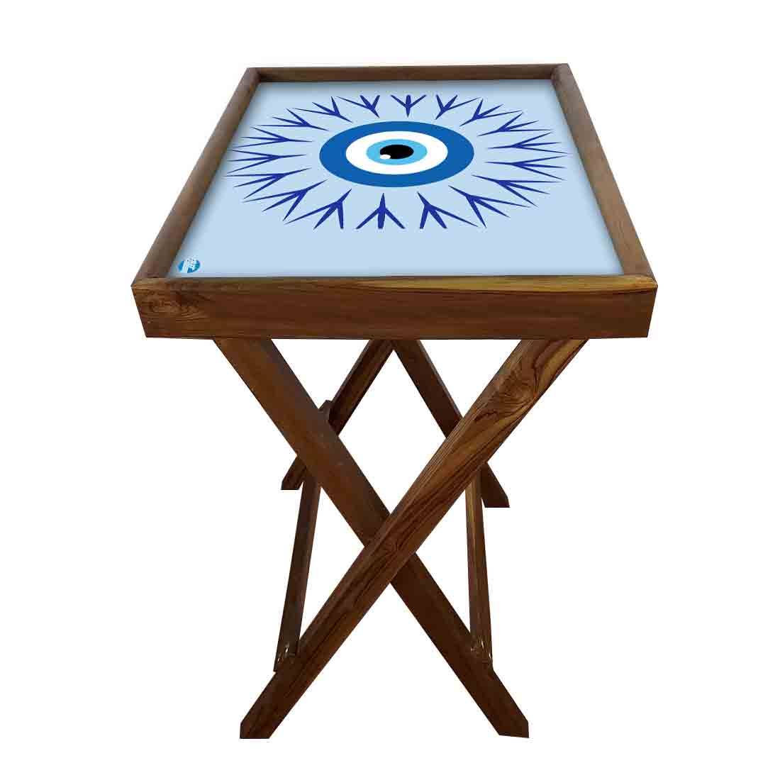 Folding TV Tray Table for Eating Breakfast Serving Table - Evil Eye Protector - Image 16