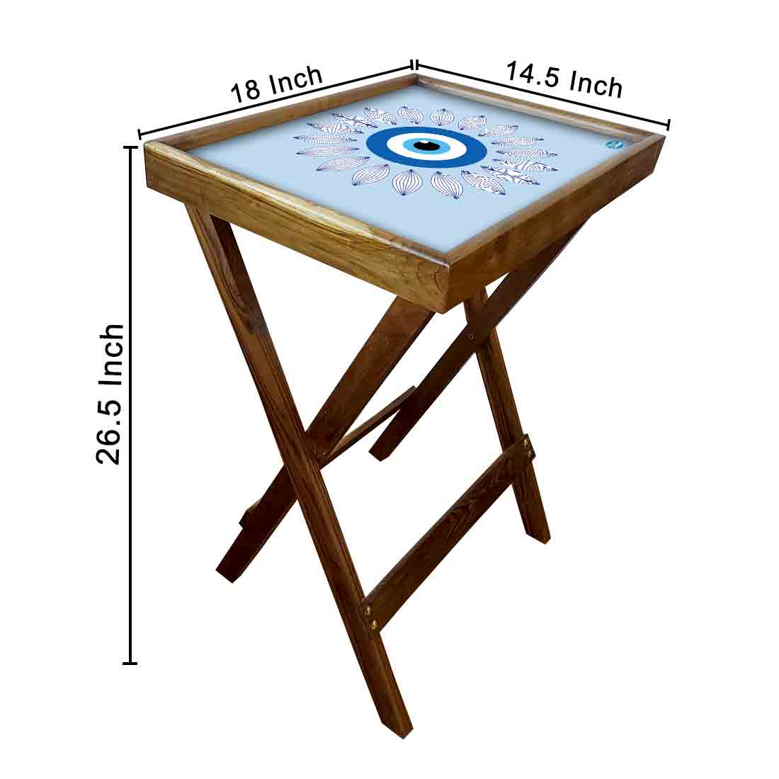 Folding TV Tray Table for Eating Breakfast Serving Table - Evil Eye Protector - Image 21