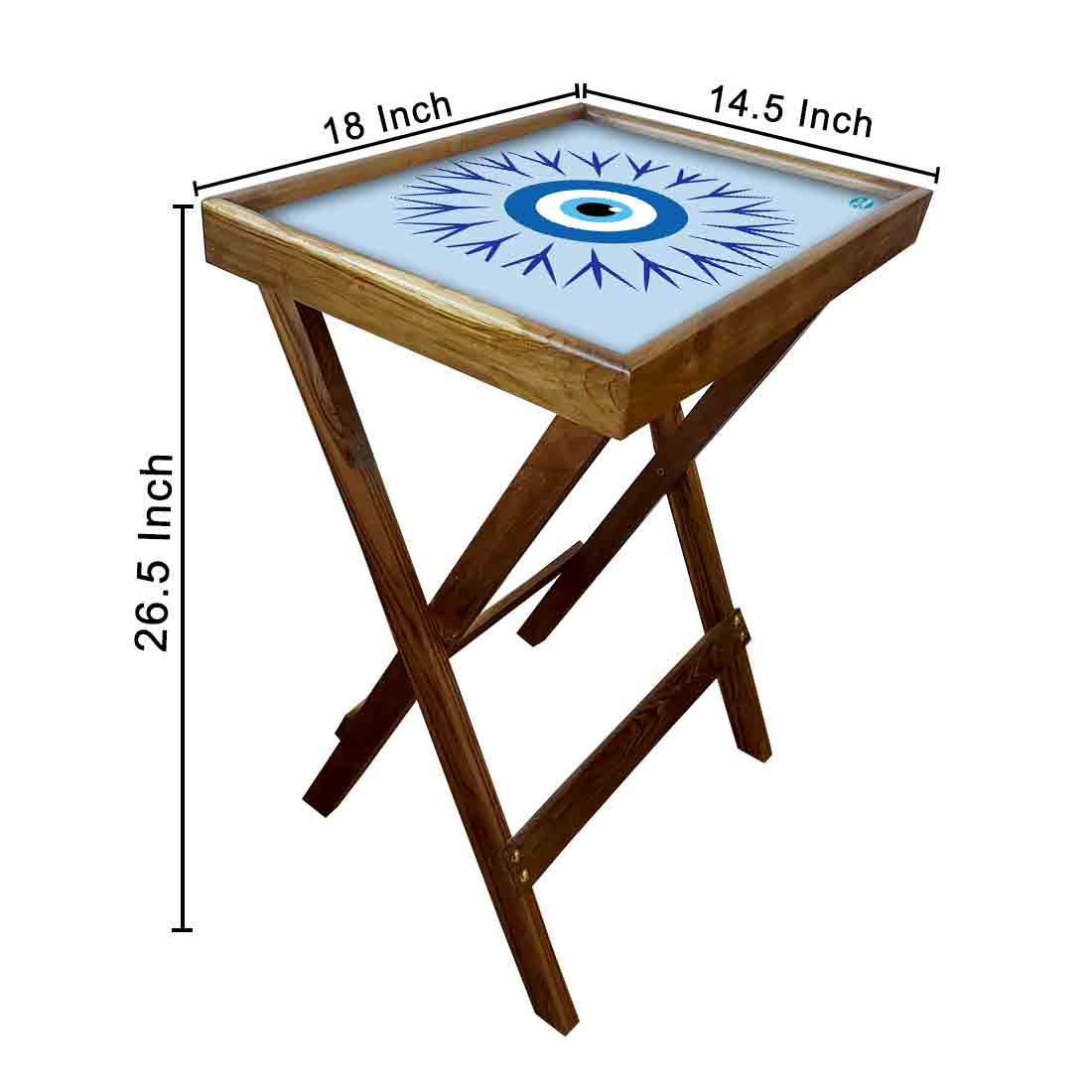 Folding TV Tray Table for Eating Breakfast Serving Table - Evil Eye Protector - Image 22