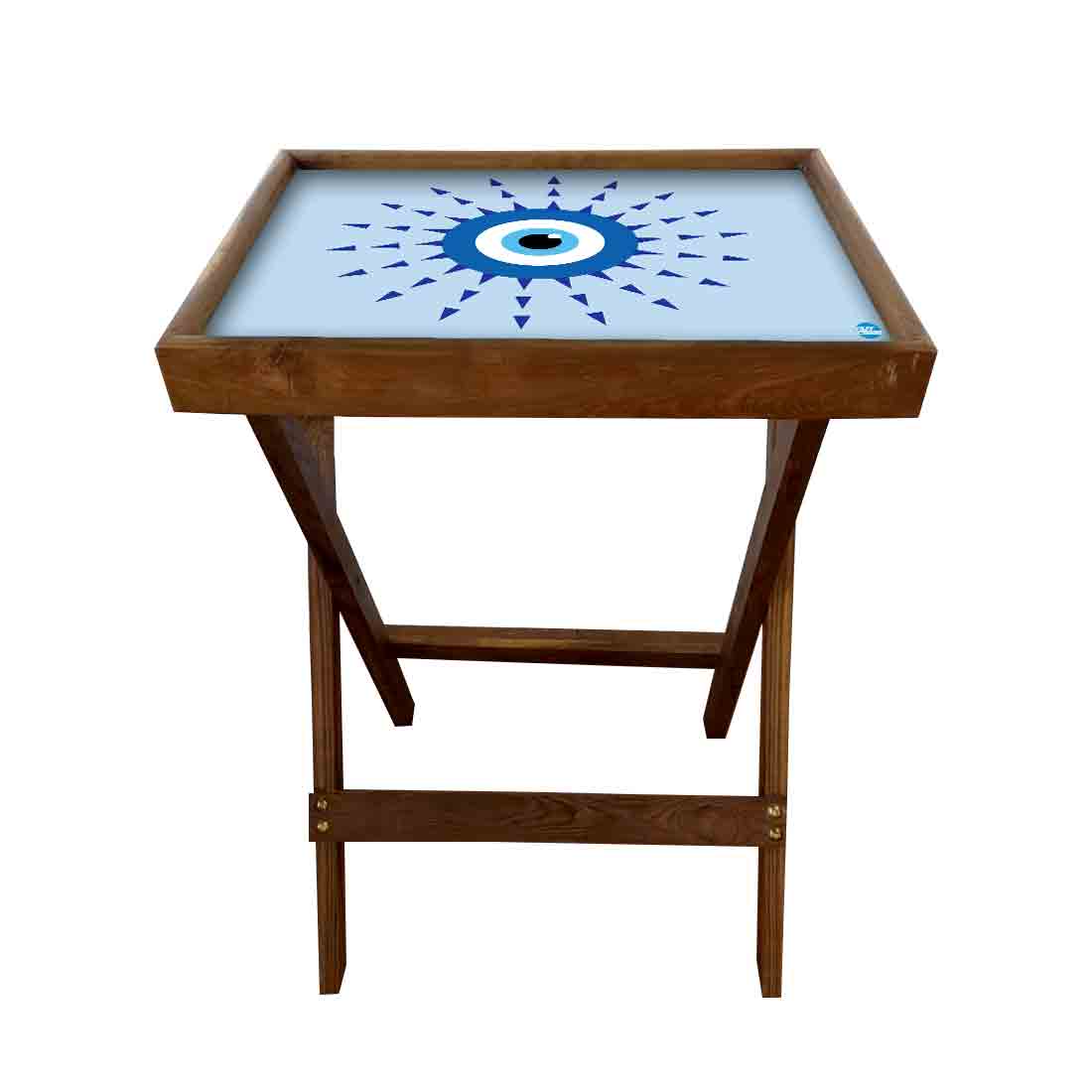 Folding TV Tray Table for Eating Breakfast Serving Table - Evil Eye Protector - Image 7