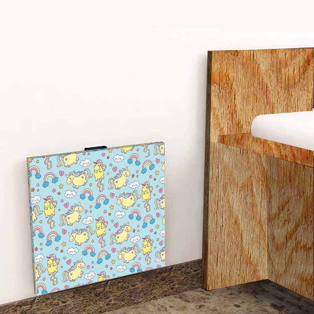 Fold Down Wall Hung Bedside Table with Desk - Baby Unicorn - Image 8