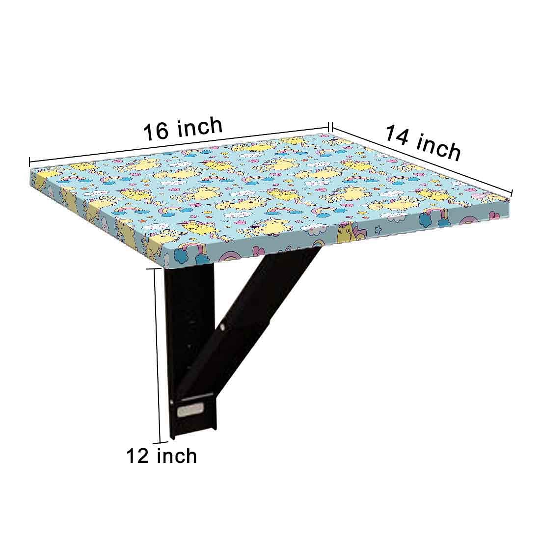 Fold Down Wall Hung Bedside Table with Desk - Baby Unicorn - Image 9