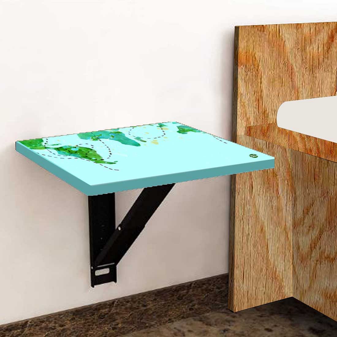 Set Top Box Stand Wall Mount - Sky Blue Map Design