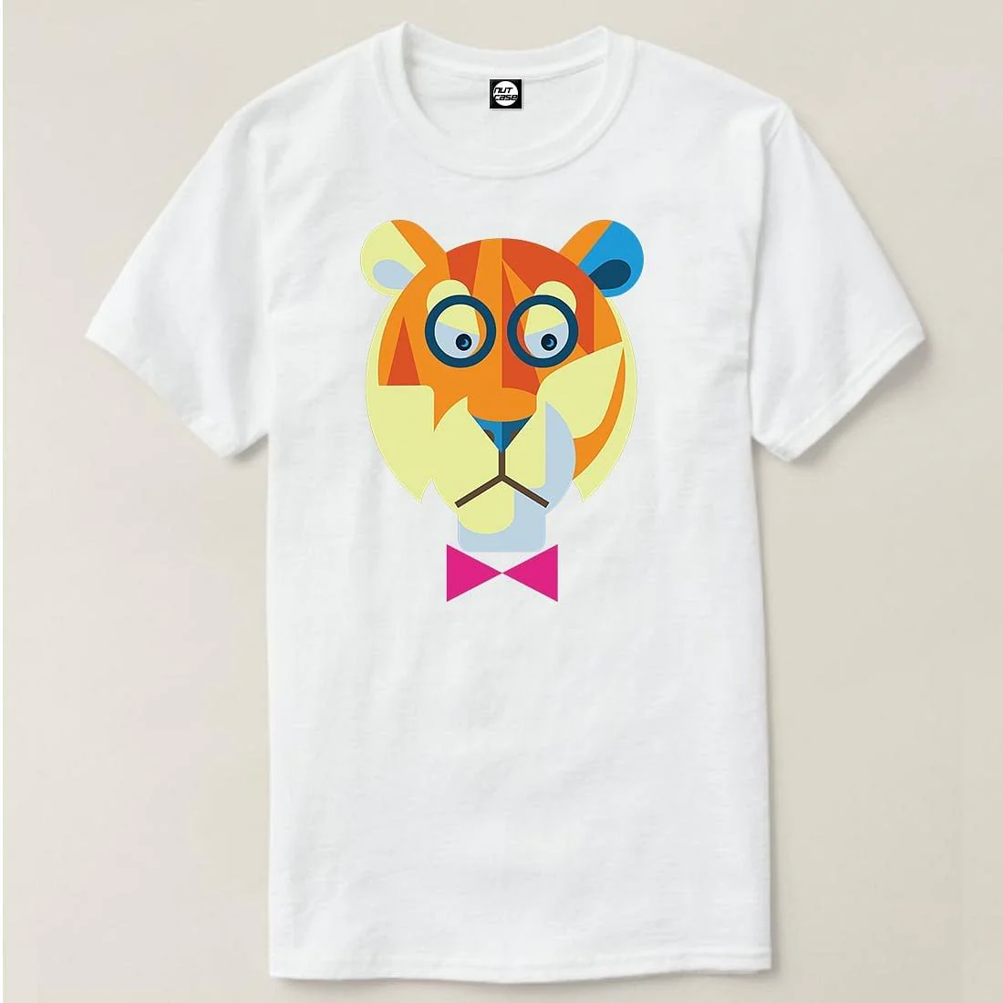 Nutcase Designer Round Neck Men's T-Shirt Wrinkle-Free Poly Cotton Tees - Tiger Hipster - Image 4