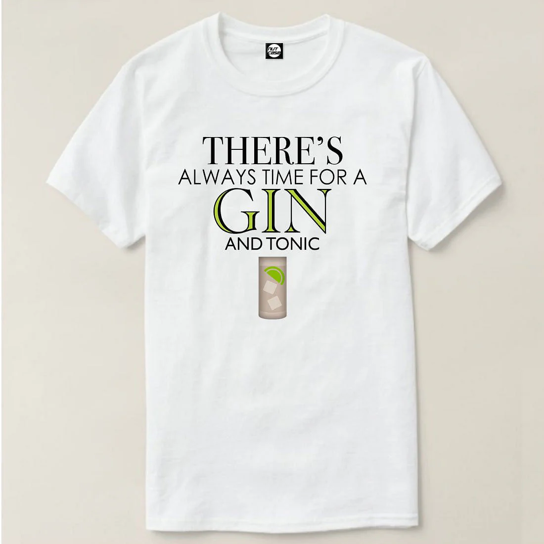 Nutcase Designer Round Neck Men's T-Shirt Wrinkle-Free Poly Cotton Tees - Gin & Tonic - Image 4
