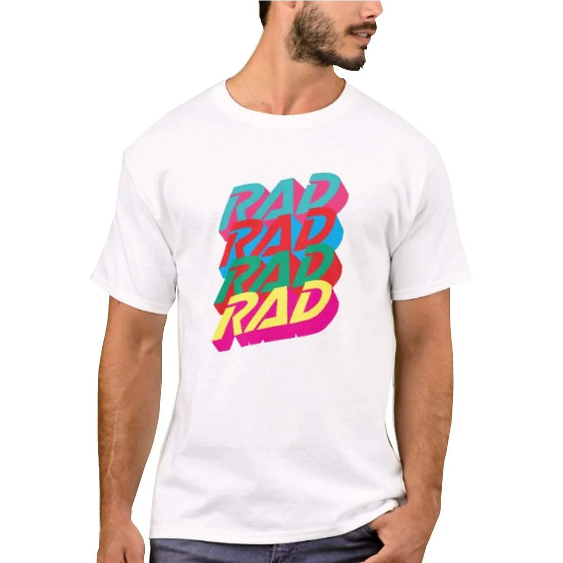 Nutcase Designer Round Neck Men's T-Shirt Wrinkle-Free Poly Cotton Tees - RAD