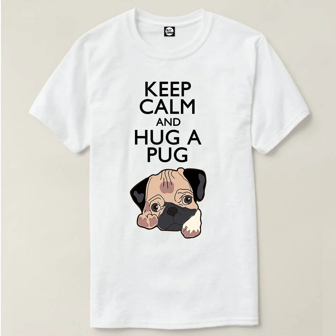 Nutcase Designer Round Neck Men's T-Shirt Wrinkle-Free Poly Cotton Tees - Keep Calm and Hug - Image 4