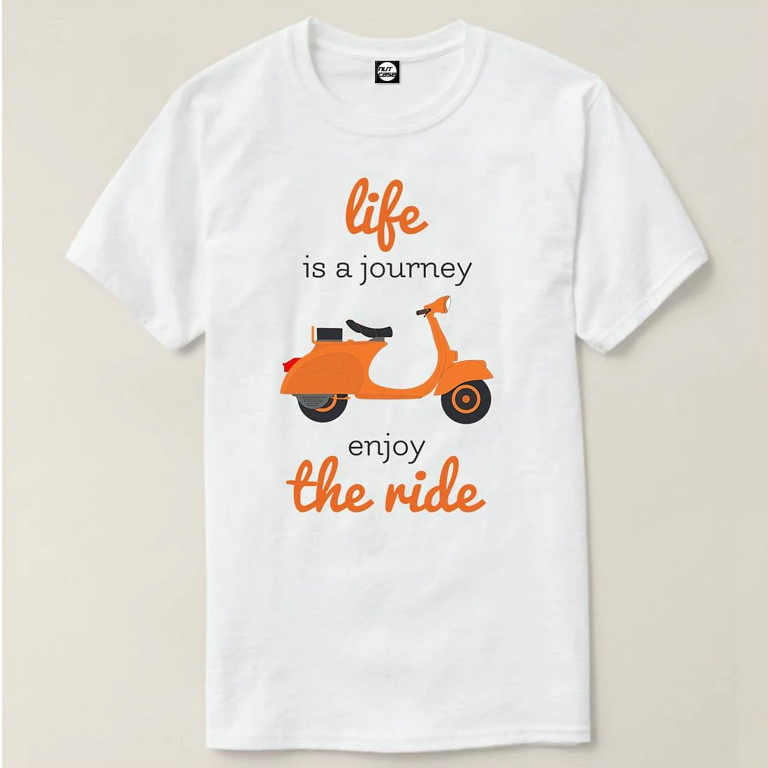 Nutcase Designer Round Neck Men's T-Shirt Wrinkle-Free Poly Cotton Tees - Life is A Journey - Image 4