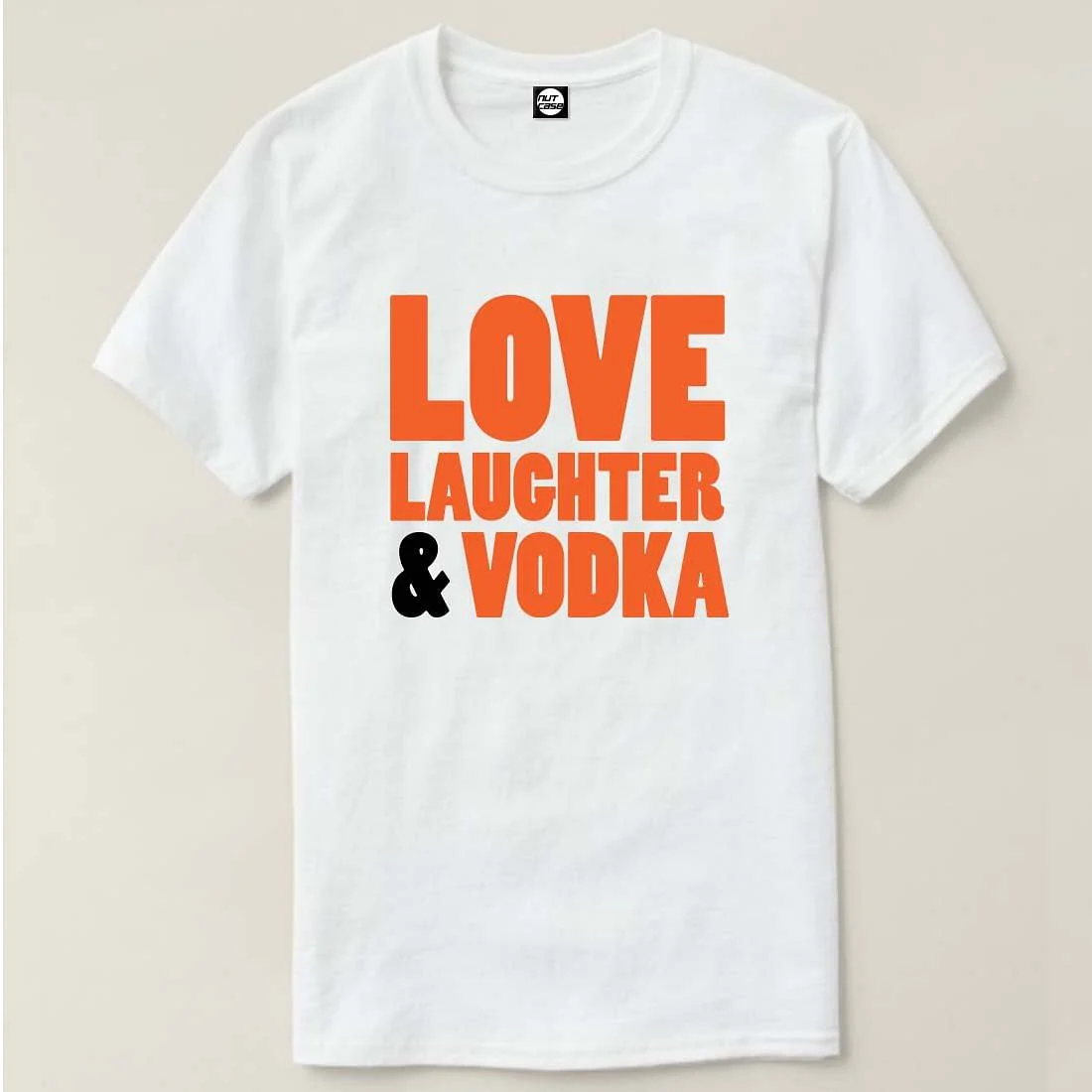 Nutcase Designer Round Neck Men's T-Shirt Wrinkle-Free Poly Cotton Tees - Live Laughter and Vodka - Image 4