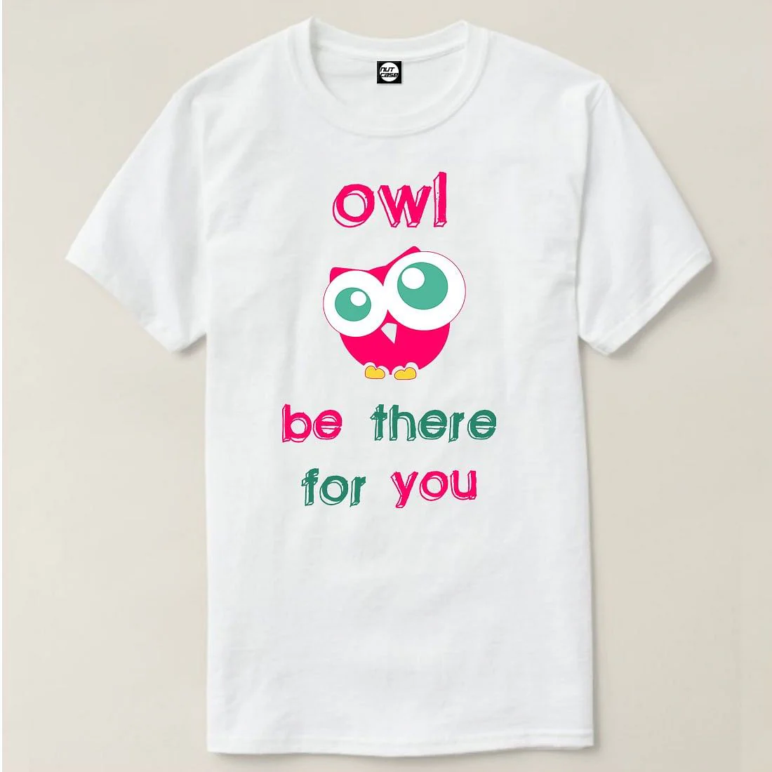 Nutcase Designer Round Neck Men's T-Shirt Wrinkle-Free Poly Cotton Tees - Owl Be There - Image 4