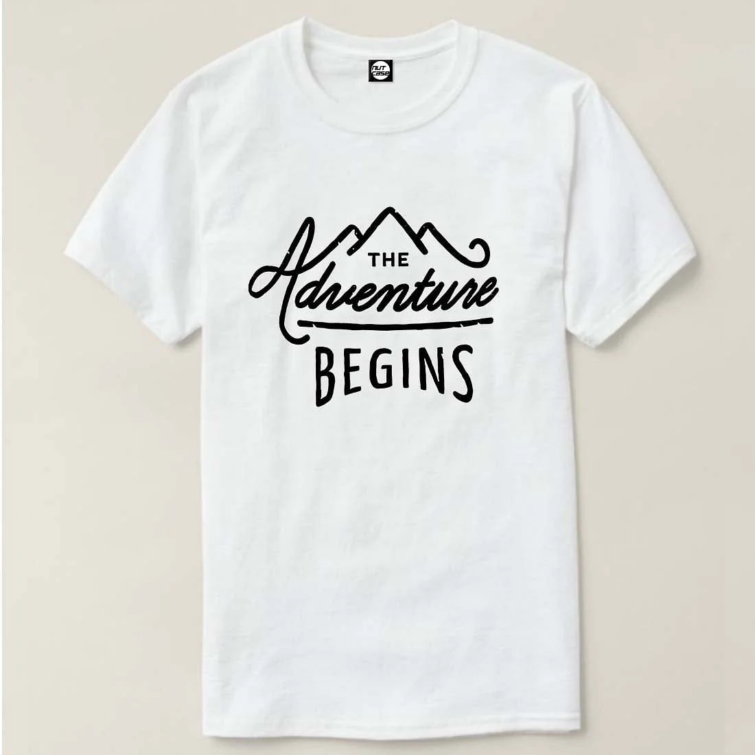 Nutcase Designer Round Neck Men's T-Shirt Wrinkle-Free Poly Cotton Tees - Adventure Begins - Image 4